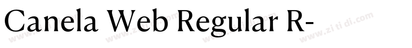 Canela Web Regular R字体转换